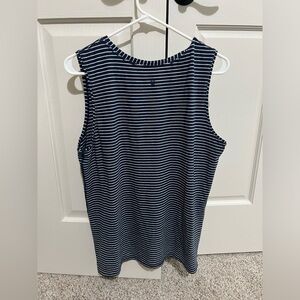 Lululemon navy blue stripped tank top